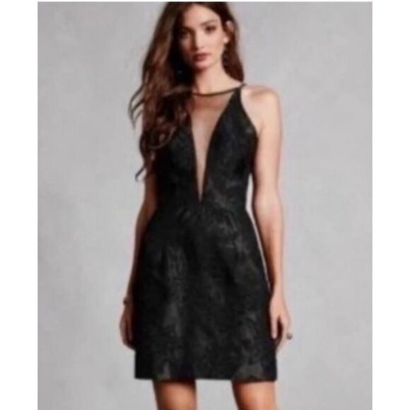 Dress The Population Kennedy Illusion Mesh Embroidered Dress Black Size Small - Picture 11 of 13